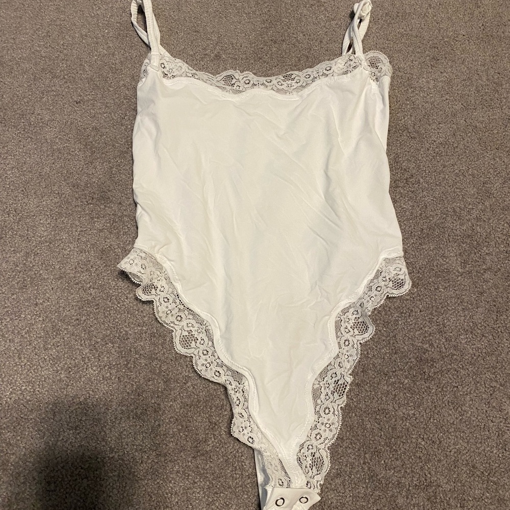 Amazon Women's White Lace Bodysuit